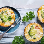 A Quiche de Brócolis com Pão de Forma Limiar