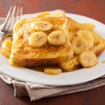 French toast with caramelized apples for breakfast